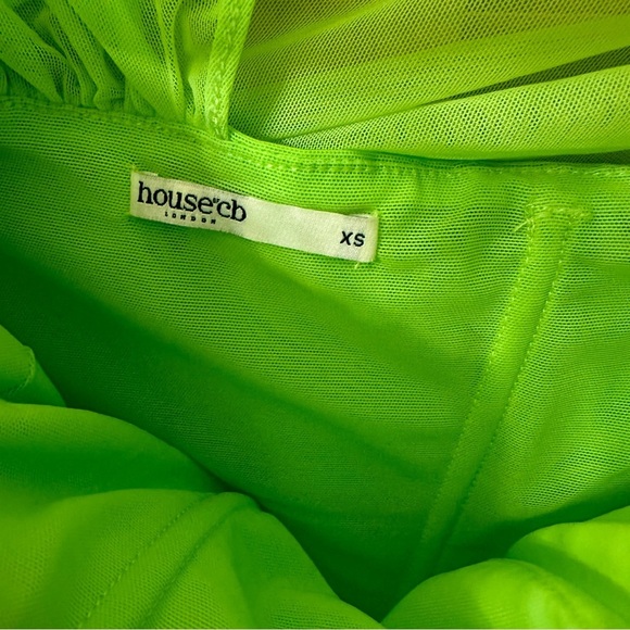 HOUSE of CB Neon Adrie Gathered Ruched Corset Mini Cut-out Dress size XS - Picture 9 of 9